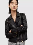 AllSaints Vela Leather Biker Jacket, Black