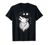 Wolf Howling At The Moon Wildlife Wolves Lovers Men Apparel T-Shirt