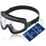 Dräger X-pect 4800 | Lunettes-masque anti-buée et anti-poussière | Pour chantier, laboratoire, atelier | Oculaire en polycarbonate incassable et résistant aux rayures | Noir