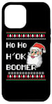 Coque pour iPhone 12 Pro Max Ho Ho H' OK BOOMER Santa Claus Gen Z Pull de Noël moche