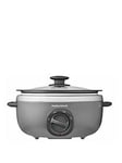 Morphy Richards 3.5L Sear And Stew Slow Cooker - Titanium - Oval - Dishwasher Proof