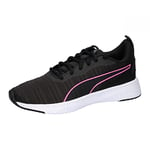 PUMA Women's Sport Shoes FLYER FLEX WN'S Road Running Shoes, PUMA BLACK-RAVISH-PUMA SILVER, 42