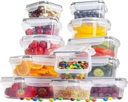 Plastic Food Containers with Lids 12Pcs | Airtight Silicone Food Storage-Nuovva