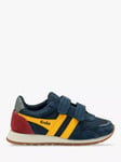 Gola Kids' Classics Austin Strap Trainers, Navy/Sun