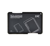 JJC Minneskorthållare svart för 2xSD 4xMSD | Kreditkortsstorlek | Minneskortförvaring