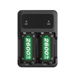 2 x 2600mAh Uppladdningsbart Batteri För Xbox Series X/S/Xbox One S/X Controller Batteri För Xbox One + USB Batteriladdare