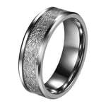 JewelryWe Bague Homme Acier Tungstene: Bague Acier inoxydable Simple Classique - Cadeau Homme Anniversaire St Valentin