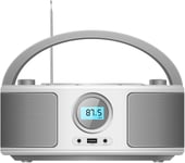 Lecteur Cd Portable Pour Enfants,Poste Radio Cd Boombox Avec Bluetooth|Radio Fm|Usb|Lecture Mp3|Compatible Cd-R/Cd-Rw