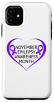 iPhone 11 In November We Wear Purple Epilepsy Awareness Month 2024 Case