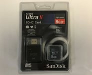 SanDisk 8GB Ultra II SDHC Memory Card 66x Speed 10 MB/s w/ Reader