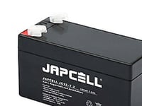 Japcell Agm-Batteri 12V - Jc12-7.2 F1, 7,2Ah, 4,8Mm Terminaler Blybatteri