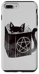 Coque pour iPhone 7 Plus/8 Plus SataniCat Pentagramme Chat Satan Demon Necronomicon Lover