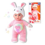 Baby Dukke Reig 30 cm Kanin Bamse Pink (30 cm)