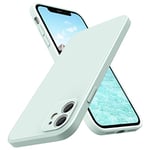 SURPHY Coque en Silicone Compatible avec iPhone 11, Caoutchouc Silicone Cover avec Bord Plat (Protection Individuelle pour Chaque Objectif) Housse Étui pour iPhone 11 6,1“ (Écume)