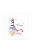 The Proper Mail Company Lighthouse with Stars Valentine's Day Card