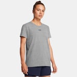 Haut à manches courtes Under Armour Rival Core pour femme Castlerock / Noir S