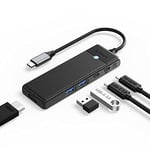 ORICO Hub USB C, 5 en 1 Adaptateur de Station d'accueil USB C avec Alimentation 100 W, HDMI 4 K @ 30 Hz, 2 Ports USB A et 1 Type C 5 Gbps pour MacBook M1, iPad Pro, Surface Pro