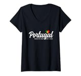 Womens Portuguese Souvenirs Makes My Heart Skip A Beat Portugal V-Neck T-Shirt