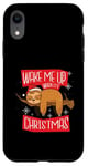 Coque pour iPhone XR RÉVEILLE-MOI QUAND C'EST NOËL Meme drôle de paresseux paresseux