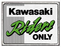 Kawasaki Riders Only Steel Fridge Magnet