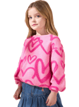 Angel & Rocket Kids' Heart Jumper, Pink