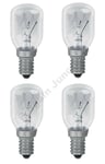 4 x 25w Himalayan rock salt lamp Replacement bulbs SES E14 Pygmy / Fridge Lamp