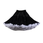 Kvinnors Tulle Petticoat Tutu Kjolar Tutu Fest Flerskiktad Puffig Cosplay Kjolar Jul Kjolar Svart