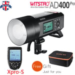 UK Godox AD400Pro 400Ws TTL HSS Outdoor Flash+Xpro-S for Sony+Free Carry Case