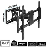 Extra Large Full Motion TV Bracket Wall Mount Tilt Swivel for 30”- 85” Plasma TV