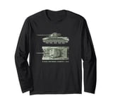 Comet British WW2 Tank Diagrams Long Sleeve T-Shirt