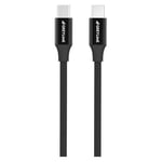 GreyLime Flettet USB-C til USB-C Kabel 2 meter - Svart