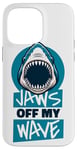 Coque pour iPhone 14 Pro Max Jaws Off My Wave Requin baleine Blanc