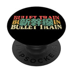 Japan Bullet Train Shinkansen Vintage Japanese Kanji Retro PopSockets Swappable PopGrip