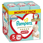 Pampers Premium Care -housuvaipat, koko 5, 102 vaippaa, 12 - 17kg