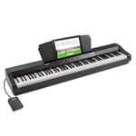 Alesis Recital Grand – Piano numérique 88 touches de taille authentique à mécanique graduée à marteau, 16 sons de clavier piano et enceintes intégrées