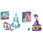 LEGO ǀ Disney Princess Elsa’s Frozen Castle Buildable Toy for 4 Plus Year Old Girls and Boys & Disney Princess Twirling Rapunzel Buildable Toy with Diamond Dress Mini-Doll and Pascal
