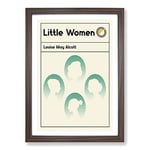 Big Box Art Book Cover Little Women Louise May Alcott Framed Wall Art Picture Print Ready to Hang, Walnut A2 (62 x 45 cm)