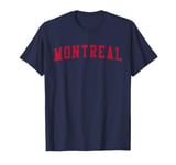 Montreal QC Varsity Style Sin City MTL Red Grunge T-Shirt