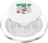 Design amusant en forme de canne à sucre d'orge de Noël pour s'amuser PopSockets PopGrip pour MagSafe