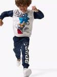 Angel & Rocket Kids' Sonic Print 2 Piece Tracksuit Set, Navy/White