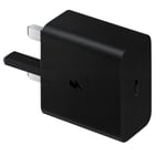 Official Samsung Galaxy A15 15W Fast Charger Plug Only Black EP-T1510NBEGGB