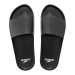 Speedo Men's Essential Slides | Pool Sliders | Quick Dry, Black, 12 UK