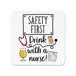 Safety First Drink With A Nurse Fridge Magnet Gin Rum Whisky Wine Prosecco