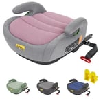 Jovikids Rehausseur Voiture Enfant ISOFIX 125-150cm (Groupe 2/3, Environ 6-12 Ans 15-36 Kg), Siege Auto Rehausseur pour Enfant Isofix ECE R129 - Rose