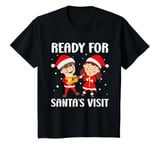 Youth Kids Christmas Costume READY FOR SANTA'S VISIT Funny T-Shirt