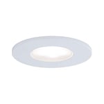 Paulmann 99936 LED Spots encastrés Calla Rond INCL 1x5W IP65 projecteurs encas. Blanc dépoli éclairage d'armoire Plastique, Aluminium Lampe enc. 4000K, Matière, 5 W