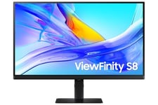 Samsung Écran PC ViewFinity S80UD 27'', 60Hz - Dalle IPS, UHD 4K (3840 x 2160), 5ms, Inclinable, Réglable en hauteur, Orientable, Pivotable, Auto source switch +, KVM Switch, USB-C (90W), HDMI (2.0), Display Port (1.4), USB (3.0), LAN, LS27D800UAUXEN