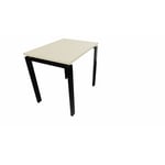 Bureau individuel profondeur 60 cm Producteo Noir CONNECT : bureau P60 D80x60/cpl erable blanc/cpi noir