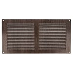 Amig - Grille de ventilation rectangulaire en Aluminium | Grilles d'aération pour sortie d'air | Idéal pour plafond de cuisine et de salle de bain | Dimensions : 150 x 300 mm | Couleur: Wengue