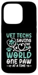 Coque pour iPhone 14 Pro Vet Techs Saving The World One Paw At A Time